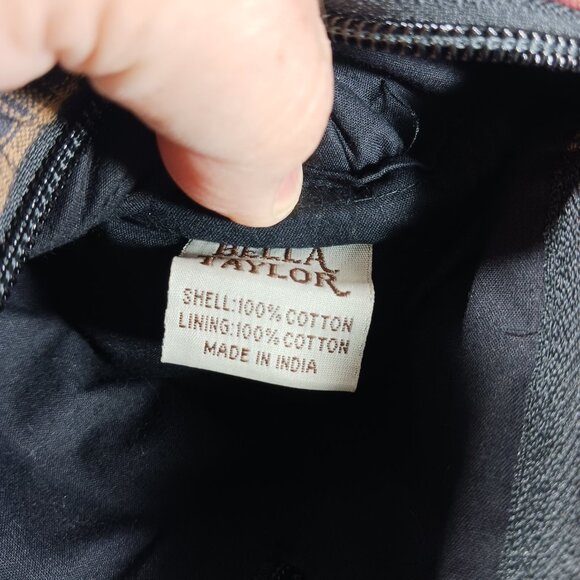 Bella Taylor "Beckham Taylor" Quilted Patchwork Shoulder Bag Black 11x8 Like New - Picture 10 of 14